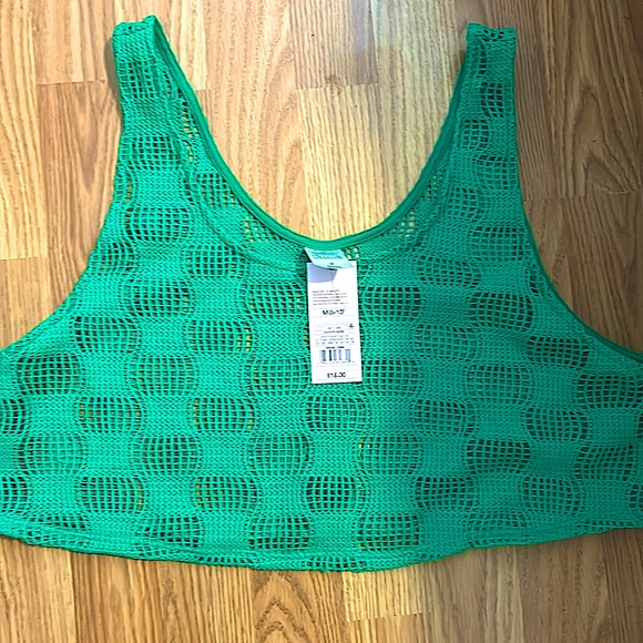 NWT Womens Open Weave Crochet CropCover Up Tank &matching shorts-sold as set! - Picture 7 of 9